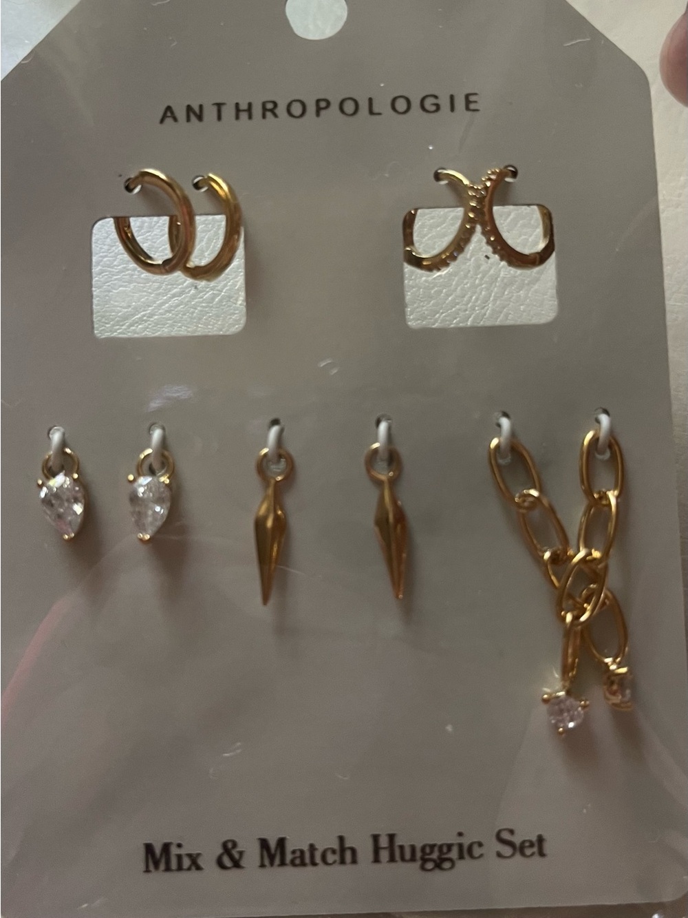 Anthropologie Mix and Match Huggie Earring Set